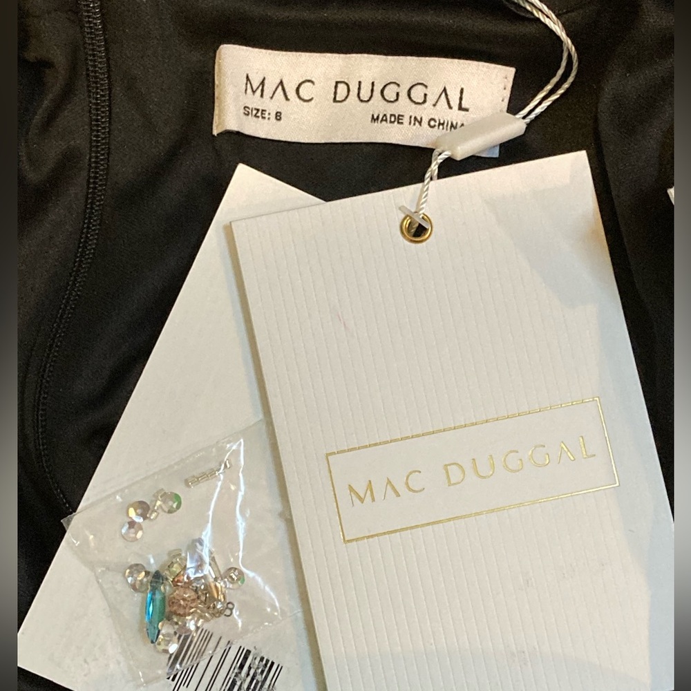 NWT Mac Duggal 42006 Multi Color Beaded Floral Cami Gown - Sz 8 - Picture 7 of 9